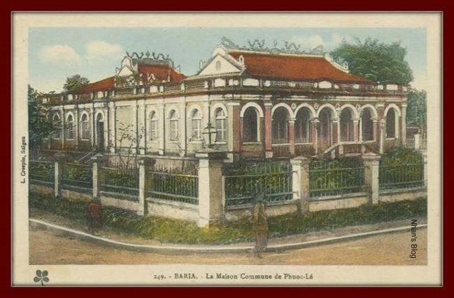 Đình làng Phước Lễ nổi bật trong bộ tranh bưu ảnh màu vẽ từ cuối thế kỷ 19